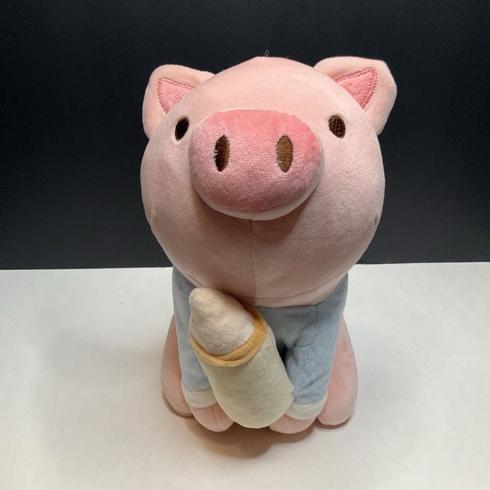 Miniso Gigi The Piglet Pajama Baby Milk Bottle Stuffed Animal Doll Toy 8"
